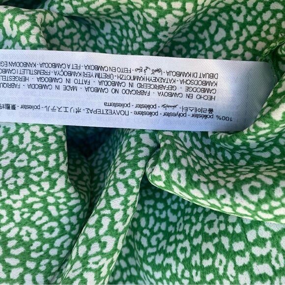 Zara Green Printed Midi Dress. Size XS - Picture 10 of 16